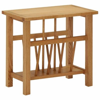 VidaXL Bijzettafel 45x27x42 cm massief eikenhout VidaXL Bijzettafel 45x27x42 cm massief eikenhout