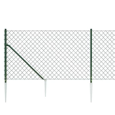Gaashek met grondankers 0,8x10 m groen - thumbnail