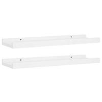 VidaXL Fotoplanken 2 st 40x9x3 cm mdf wit - thumbnail