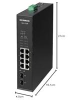 Edimax IGS-1210P - Industrieller 10-Port Gigabit PoE+-DIN-Schienen-Switch mit 2 SFP-Ports - thumbnail