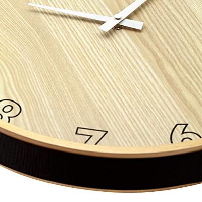 NeXtime - NeXtime - Wandklok - 40 cm - Hout - Zwart - 'Loop Big'