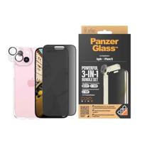 PanzerGlass 3-in-1-Privacy-Pack B1172+P2809 Screenprotector (folie) Apple iPhone 15 1 stuk(s) Meekijkbescherming - thumbnail