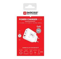 Skross Power Charger 65W PD GaN EU USB-oplader 65 W 1x USB-A, 2x USB-C USB PD Wit Binnen - thumbnail