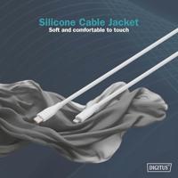 Digitus AK-600110-020-W USB-kabel USB 2.0 Apple Lightning stekker, USB-C stekker 2.00 m Wit Flexibel, Zeer flexibel, Met USB, Silicone, Uitstekende - thumbnail
