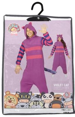 Paars Gestreepte Kat Kostuum