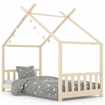 Kinderbedframe massief grenenhout 80x160 cm