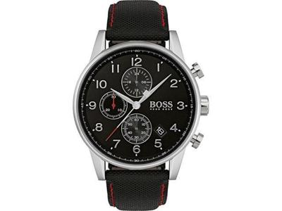 Boss Hugo Boss chronograaf navigator herenhorloge met zwarte stoffen band, 44 mm