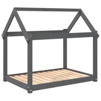 VidaXL Hondenbed 101x70x90 cm massief grenenhout grijs - thumbnail