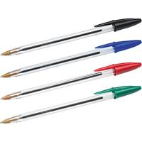 100x Bic Cristal balpen zwart medium - thumbnail