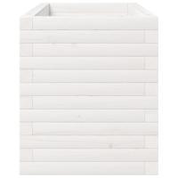 VidaXL Plantenbak 90x40x49,5 cm massief grenenhout wit - thumbnail