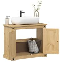 Badkamer wastafelkast Corona 73x33x60 cm massief grenenhout - thumbnail