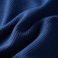 Kindertrui gewafeld met print 92 marineblauw - thumbnail