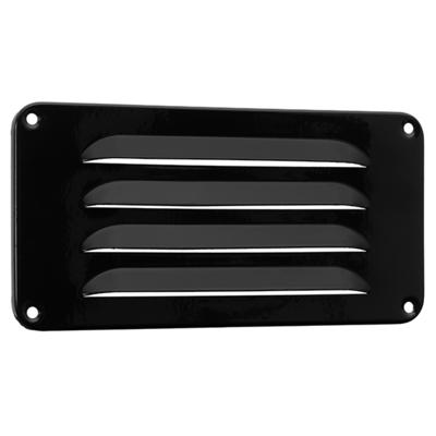 Nedco schoepenrooster - rechthoekig - 180x90mm - zwart - aluminium