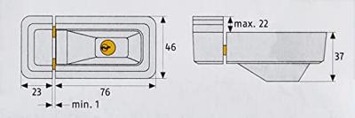 Slot - ABUS - 3010 W KD EK - Universele oplossing voor ramen en deuren - Massieve grendels - Discrete montage