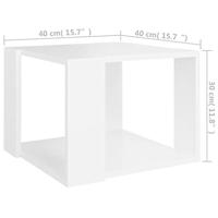 VidaXL Salontafel 40x40x30 cm bewerkt hout wit - thumbnail