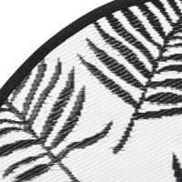 VidaXL Buitenkleed arakil ø160 cm polypropeen wit en zwart - thumbnail