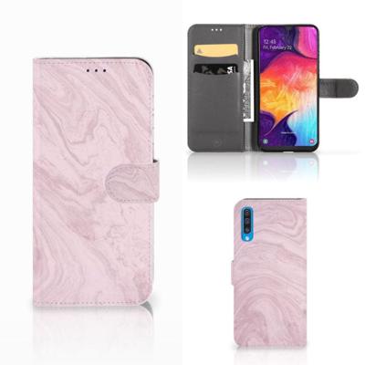 Samsung Galaxy A50 | Bookcase | Marble Pink - Origineel Cadeau Vriendin