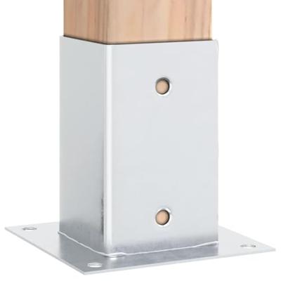 Spokkels vierkant 4 st gegalvaniseerd staal zilverkleurig Spokkels vierkant 4 st gegalvaniseerd staal zilverkleurig