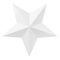 Decoratie Sterren Wit 6 stuks - thumbnail