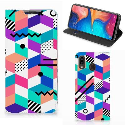 Samsung Galaxy A30 Stand Case Blokken Kleurrijk