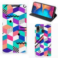 Samsung Galaxy A30 Stand Case Blokken Kleurrijk - thumbnail