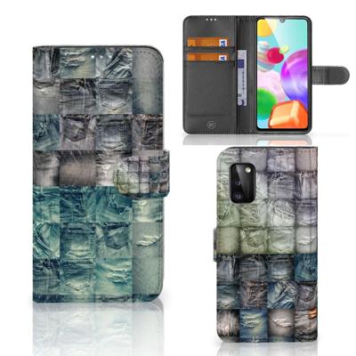 Wallet Case met Pasjes Samsung Galaxy A41 Spijkerbroeken Wallet Case met Pasjes Samsung Galaxy A41 Spijkerbroeken