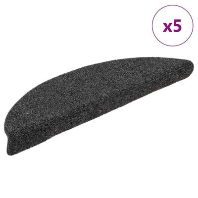 Trapmatten zelfklevend 5 st 56x17x3 cm naaldvilt antracietkleur