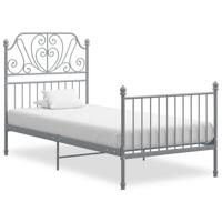 Bedframe metaal grijs 100x200 cm - thumbnail