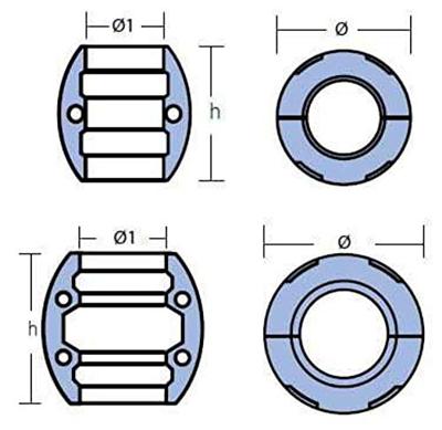 TEN00500 - ZINK KRAAGSCHACHT 19MM.