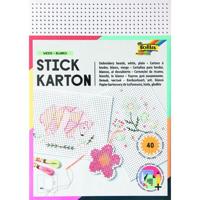 Borduurkaarten folia 17.5 x x24.5cm 300gr 40v wit - thumbnail