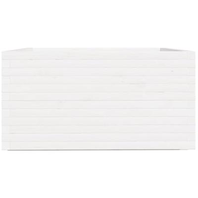 Plantenbak 90x90x49,5 cm massief grenenhout wit