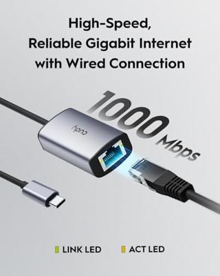 CUDY UE10C USB-C naar Ethernet-adapter