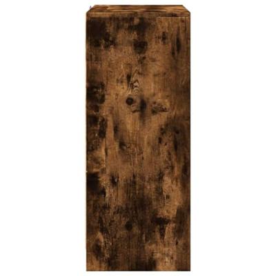 Dressoir met LED 77x34x85 cm bewerkt hout gerookt eikenkleurig
