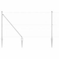 VidaXL Afrasteringspaal zilver 10 x 0,8 m (25 x 25 mm gaas) staal - thumbnail