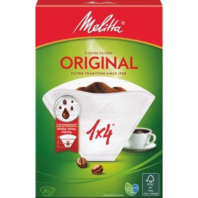 Melitta koffiefilters 1x4 80 stuks wit