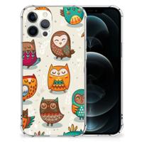 iPhone 12 Pro Max Case Anti-shock Vrolijke Uilen - thumbnail