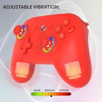 Draadloze controller - SUBSONIC - Switch 2 / Switch - Programmeerbare LED's - Trillingen - Gyroscoop - Rood - thumbnail