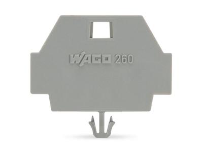 WAGO 260-371 Afsluitplaat Grijs 300 stuk(s)