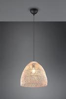 Trio HanglampRike zwart met rotan vlechtwerk - R31131036 - thumbnail