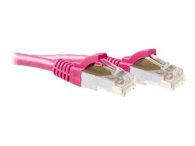 ACT Roze 1,5 meter LSZH SFTP CAT6A patchkabel snagless met RJ45 connectoren