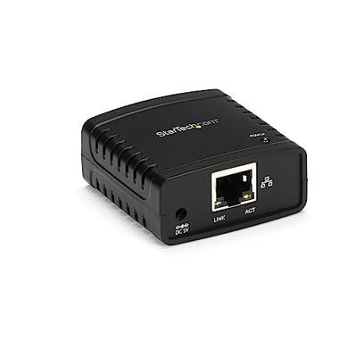 StarTech.com 10/100 Mbit/s Ethernet naar USB 2.0 netwerk printserver - Windows 10 - LPR - LAN USB printserver adapter (PM1115U2)