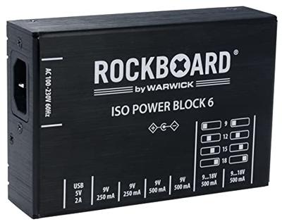 RockBoard ISO Power Block V6 IEC multi-voeding voor effectpedalen