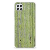 Samsung Galaxy A22 5G | Bumper Hoesje | Green Wood - thumbnail
