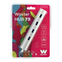 Hub USB Woxter PE26-142 Wit Zilverkleurig Aluminium (1 Stuks) - thumbnail
