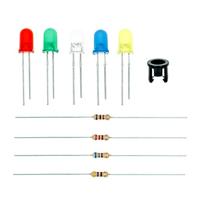 Quadrios LED-assortiment Rood, Groen, Geel, Blauw, Koud-wit, Warm-wit 5 mm 20 mA, 30 mA 2 V, 3 V - thumbnail
