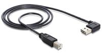 Delock 83374 Kabel EASY-USB 2.0 Type-A male haaks links/rechts > USB 2.0 Type-B male 1 m - thumbnail
