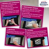 Avery-Zweckform My Design T-Shirt MD1004 Inkjet-textielfolie DIN A4 Voor gekleurd textiel, Geoptimaliseerd voor inkjet 8 vellen - thumbnail
