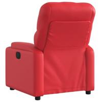 Fauteuil verstelbaar kunstleer rood - thumbnail