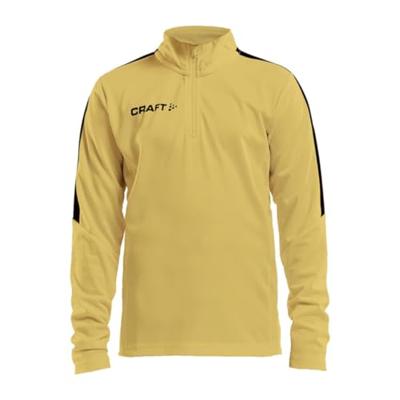 Craft 1905639 Progress Halfzip Tee LS JR - Yellow/Black - 134/140