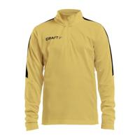 Craft 1905639 Progress Halfzip Tee LS JR - Yellow/Black - 134/140 - thumbnail